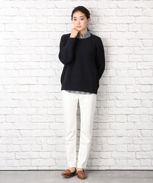 LEPSIM(レプシィム)の「ストレッチベーシックムジスリムパンツ 708270(その他パンツ・レディース・オフホワイト/ネイビー/イエロー/グレイッシュベージュ/カーキ/ブラック・MEDIUM/SMALL/LARGE)」の7枚目の写真