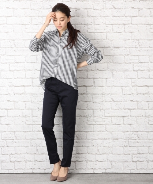 LEPSIM(レプシィム)の「ストレッチベーシックムジスリムパンツ 708270(その他パンツ・レディース・オフホワイト/ネイビー/イエロー/グレイッシュベージュ/カーキ/ブラック・MEDIUM/SMALL/LARGE)」の8枚目の写真