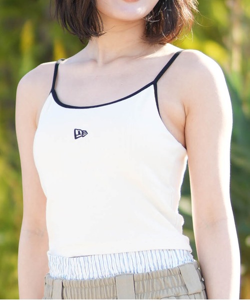 NEW ERA（ニューエラ）の「NEW ERA/ニューエラ レディース キャミソール WS RIB CR CAMISOLE（タンクトップ・レディース・ブラック/アイボリー・S/M）」の2枚目の写真