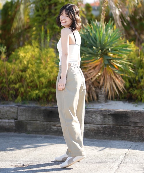 NEW ERA（ニューエラ）の「NEW ERA/ニューエラ レディース キャミソール WS RIB CR CAMISOLE（タンクトップ・レディース・ブラック/アイボリー・S/M）」の8枚目の写真