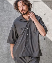 mhs2565-1M1S back-twill open collar shirt オープンカラーシャツ