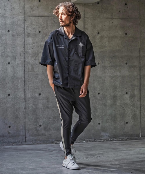 1minute 1second(ワンミニットワンセカンド)の「mhs2563-twill stretch open-collar shirt オープンカラーシャツ(1M26N120)(シャツ/ブラウス・メンズ・ブラック/グレイッシュベージュ/チャコール・XL/L/M/S)」の7枚目の写真