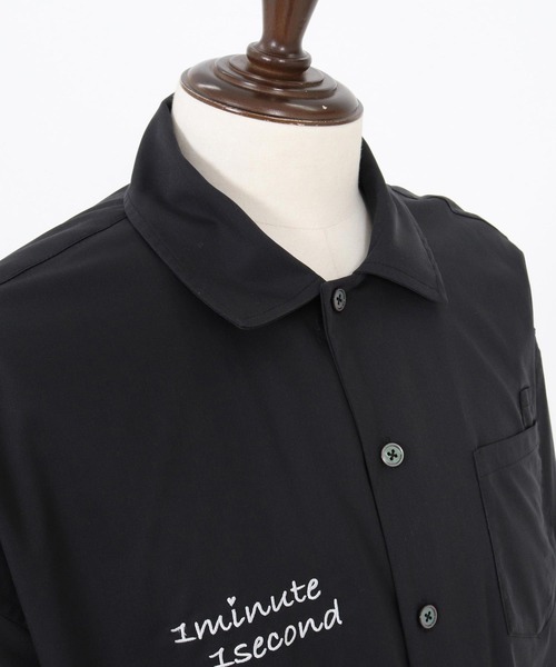 1minute 1second(ワンミニットワンセカンド)の「mhs2563-twill stretch open-collar shirt オープンカラーシャツ(1M26N120)(シャツ/ブラウス・メンズ・ブラック/グレイッシュベージュ/チャコール・XL/L/M/S)」の13枚目の写真