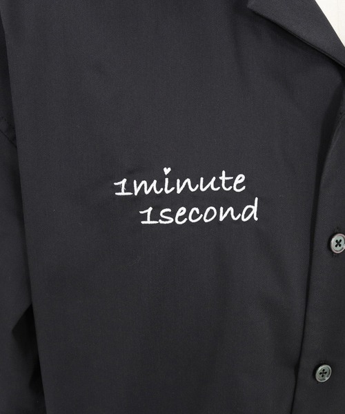 1minute 1second(ワンミニットワンセカンド)の「mhs2563-twill stretch open-collar shirt オープンカラーシャツ(1M26N120)(シャツ/ブラウス・メンズ・ブラック/グレイッシュベージュ/チャコール・XL/L/M/S)」の14枚目の写真