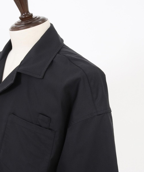 1minute 1second(ワンミニットワンセカンド)の「mhs2563-twill stretch open-collar shirt オープンカラーシャツ(1M26N120)(シャツ/ブラウス・メンズ・ブラック/グレイッシュベージュ/チャコール・XL/L/M/S)」の15枚目の写真