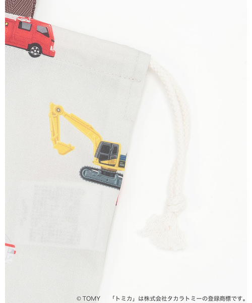 petit main(プティマイン)の「【TOMICA】お着替え巾着(トートバッグ・キッズ・ブルーグレー/ライトベージュ・F)」の5枚目の写真