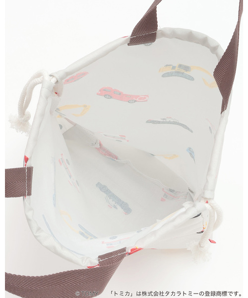 petit main(プティマイン)の「【TOMICA】お着替え巾着(トートバッグ・キッズ・ブルーグレー/ライトベージュ・F)」の7枚目の写真