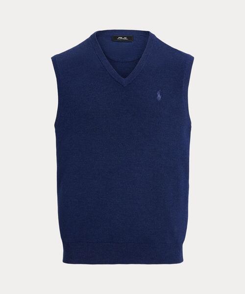 POLO GOLF(ポロ ゴルフ)の「パフォーマンス コットンブレンド セーター ベスト(ベスト・メンズ・ネイビー系1・L/M/S/XS)」の2枚目の写真