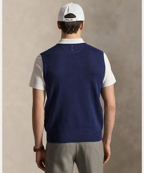 POLO GOLF(ポロ ゴルフ)の「パフォーマンス コットンブレンド セーター ベスト(ベスト・メンズ・ネイビー系1・L/M/S/XS)」の4枚目の写真