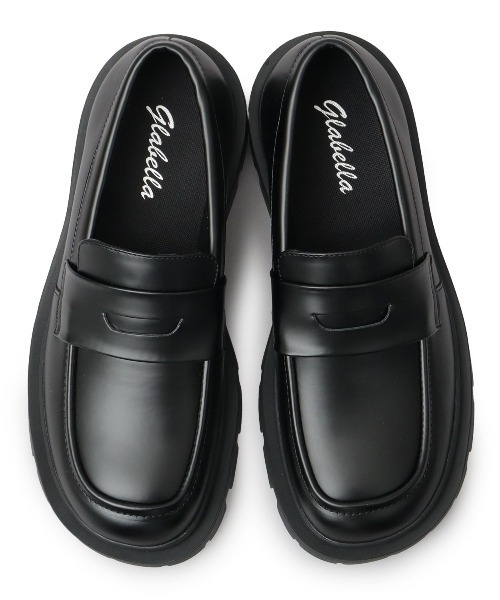 BACKYARD FAMILY(バックヤードファミリー)の「glabella PLATFORM WIDE COIN LOAFERS(ローファー・メンズ・ブラック・S/L)」の4枚目の写真