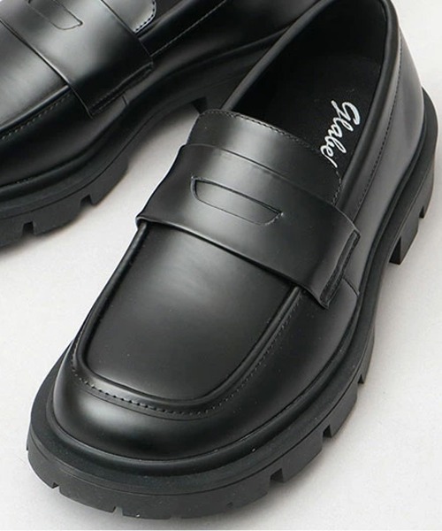 BACKYARD FAMILY(バックヤードファミリー)の「glabella PLATFORM WIDE COIN LOAFERS(ローファー・メンズ・ブラック・S/L)」の6枚目の写真