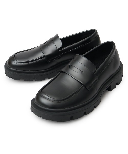 BACKYARD FAMILY(バックヤードファミリー)の「glabella PLATFORM WIDE COIN LOAFERS(ローファー・メンズ・ブラック・S/L)」の13枚目の写真