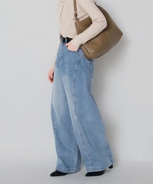 バックポケットカーブデニムパンツ