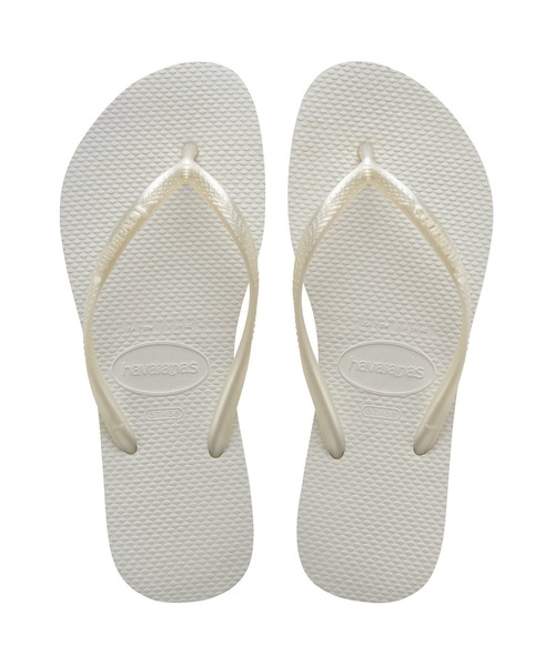 havaianas（ハワイアナス）の「SLIM（サンダル・レディース・ホワイト/ピンク/ゴールド系2/ネイビー/オレンジ/ブラック/ゴールド系3・22cm/23cm/24.5cm/25.5cm）」の2枚目の写真