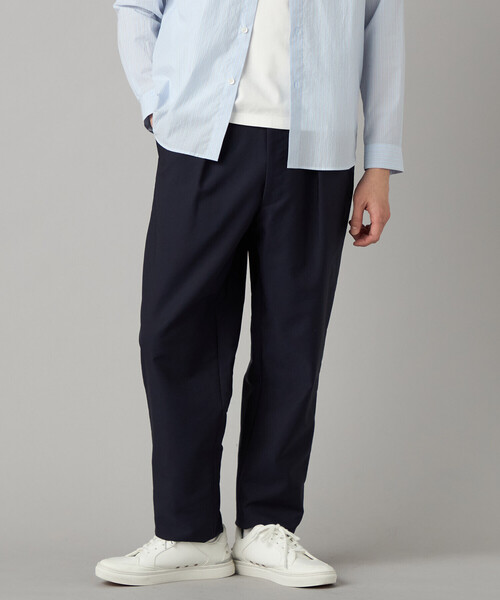 COMME CA MEN(コムサメン)の「タックテーパード チノパンツ(チノパンツ・メンズ・ベージュ/ネイビー/カーキ・L/M/S)」の3枚目の写真