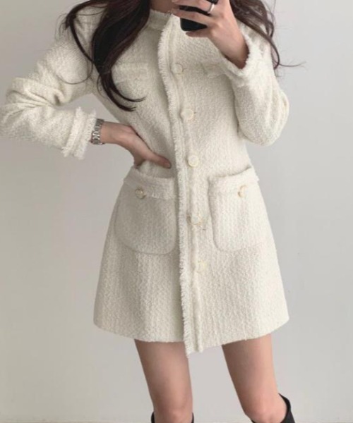 semplice（センプリチェ）の「ワンピース【韓国ファッション】（ワンピース・レディース・アイボリー/ブラック・M/S/L）」の7枚目の写真