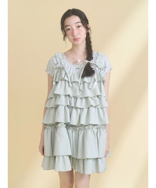 merry jenny（メリージェニー）の「petit flower pure neck tee（Tシャツ/カットソー・レディース・アイボリー/オフホワイト・FREE）」の8枚目の写真