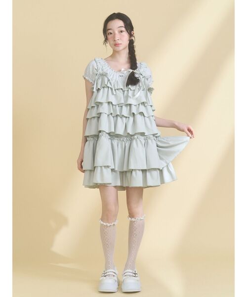 merry jenny（メリージェニー）の「petit flower pure neck tee（Tシャツ/カットソー・レディース・アイボリー/オフホワイト・FREE）」の9枚目の写真