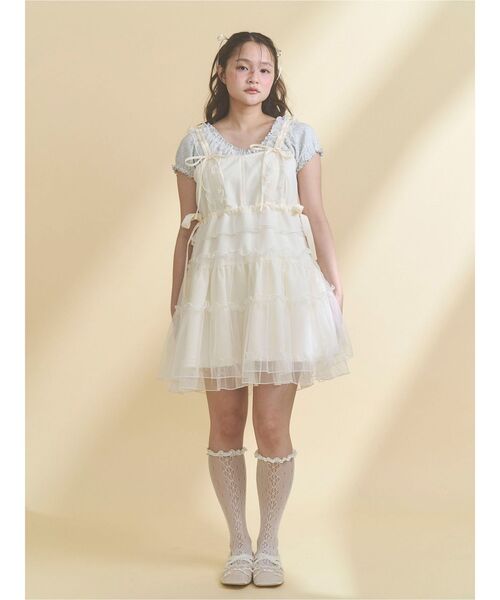 merry jenny（メリージェニー）の「petit flower pure neck tee（Tシャツ/カットソー・レディース・アイボリー/オフホワイト・FREE）」の13枚目の写真