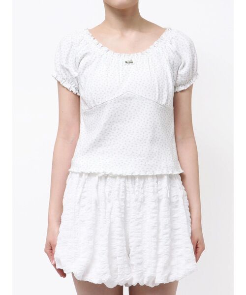 merry jenny（メリージェニー）の「petit flower pure neck tee（Tシャツ/カットソー・レディース・アイボリー/オフホワイト・FREE）」の19枚目の写真