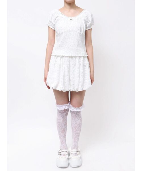 merry jenny(メリージェニー)の「petit flower pure neck tee(Tシャツ/カットソー・レディース・アイボリー/オフホワイト・FREE)」の14枚目の写真