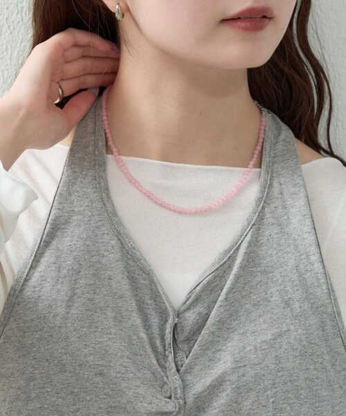 mystic（ミスティック）の「クリアカラービーズネックレス（ネックレス・レディース・ピンク/ブルー・ONE SIZE）」の12枚目の写真