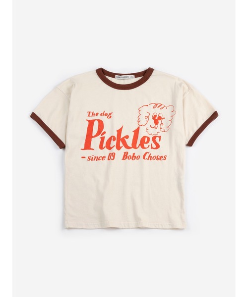 BOBO CHOSES(ボボショーズ)の「Pickles The Dog T-shirt(Tシャツ/カットソー・キッズ・オフホワイト・4-5YEAR/6-7YEAR/8YEAR/10YEAR/12YEAR)」の1枚目の写真