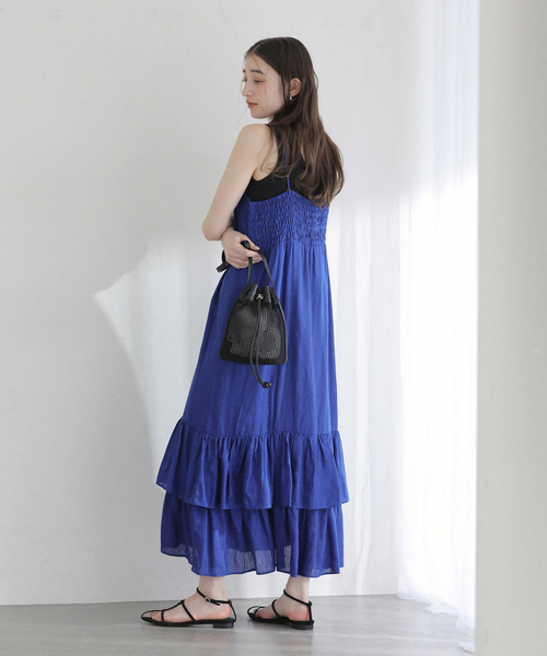 La TOTALITE（ラトータリテ）の「【洗える】キャミティアードワンピース（ワンピース・レディース・ブルー系その他/ブラック・36/38）」の21枚目の写真