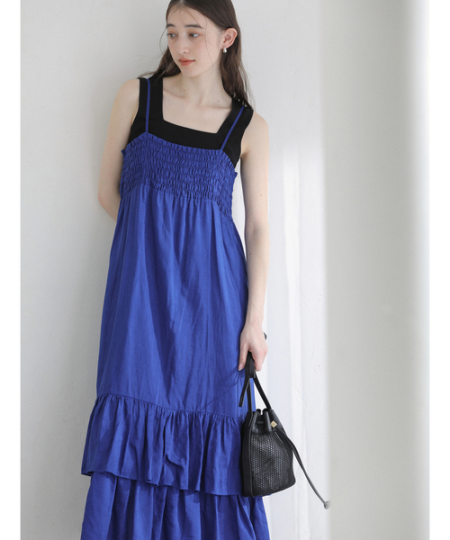 La TOTALITE（ラトータリテ）の「【洗える】キャミティアードワンピース（ワンピース・レディース・ブルー系その他/ブラック・36/38）」の22枚目の写真