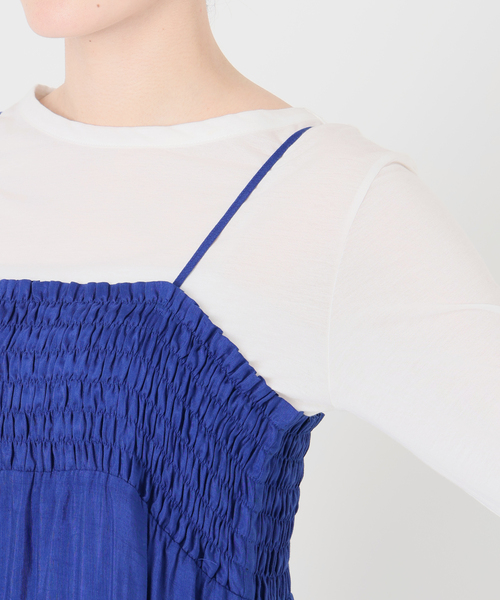 La TOTALITE（ラトータリテ）の「【洗える】キャミティアードワンピース（ワンピース・レディース・ブルー系その他/ブラック・36/38）」の6枚目の写真