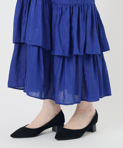 La TOTALITE（ラトータリテ）の「【洗える】キャミティアードワンピース（ワンピース・レディース・ブルー系その他/ブラック・36/38）」の7枚目の写真