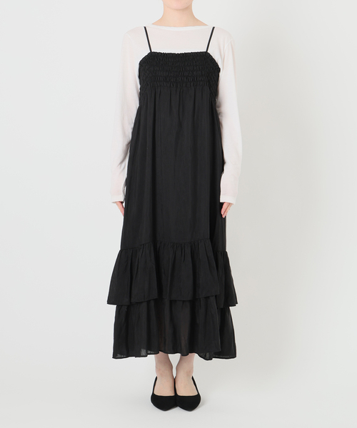 La TOTALITE（ラトータリテ）の「【洗える】キャミティアードワンピース（ワンピース・レディース・ブルー系その他/ブラック・36/38）」の10枚目の写真