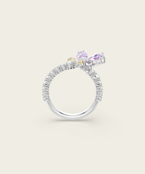 SWAROVSKI(スワロフスキー)の「【公式】【スワロフスキー】Ariana Grande x Swarovski モチーフのあるリング, ミックスカット, トンボ, マルチカラー, ロジウム・プレーティング(リング・レディース・シルバー系その他・50/55/52)」の4枚目の写真
