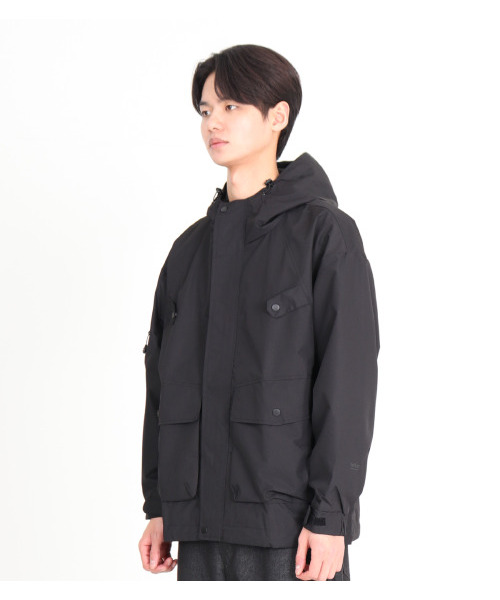 BUTTON SEOUL（ボタンソウル）の「[TEFLON] コンパスウィンドブレーカー フードジャケット 4色（ブラック）（MA-1・メンズ・その他・M/L/XL）」の3枚目の写真