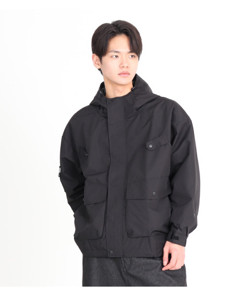 BUTTON SEOUL（ボタンソウル）の「[TEFLON] コンパスウィンドブレーカー フードジャケット 4色（ブラック）（MA-1・メンズ・その他・M/L/XL）」の6枚目の写真