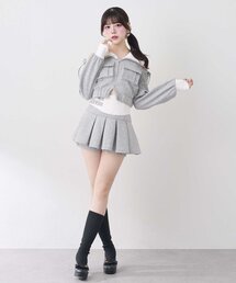 OLIVE des OLIVE | 【Belle Charme】Side Belt Pleats Rib Skirt(スカート)