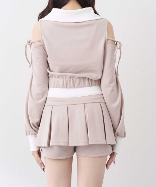 OLIVE des OLIVE（オリーブデオリーブ）の「【Belle Charme】Side Belt Pleats Rib Skirt（スカート・レディース・ピンクベージュ/ブラック/トップグレー・FREE）」の14枚目の写真