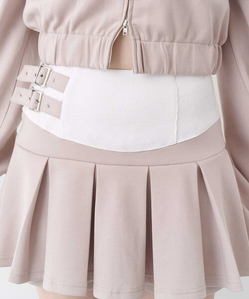 OLIVE des OLIVE（オリーブデオリーブ）の「【Belle Charme】Side Belt Pleats Rib Skirt（スカート・レディース・ピンクベージュ/ブラック/トップグレー・FREE）」の13枚目の写真