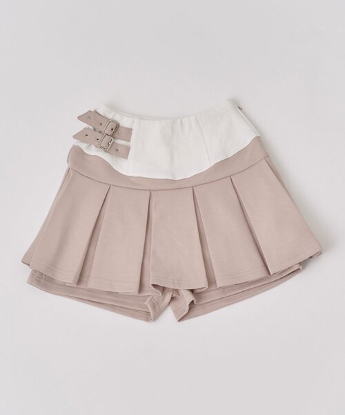 OLIVE des OLIVE（オリーブデオリーブ）の「【Belle Charme】Side Belt Pleats Rib Skirt（スカート・レディース・ピンクベージュ/ブラック/トップグレー・FREE）」の9枚目の写真