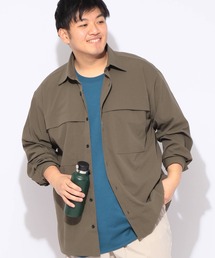 シャツ 長袖 MINOTECH メンズ 大きいサイズ ミノテック ストレッチ ユーティリティ オーバー シャツ B&T CLUB (ビーアンドティークラブ)