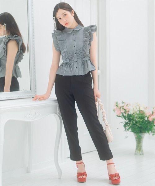 WILLSELECTION（ウィルセレクション）の「パールデザインテーパードパンツ（その他パンツ・レディース・オフホワイト/ピンク/ミント/ブラック・S/M）」の10枚目の写真