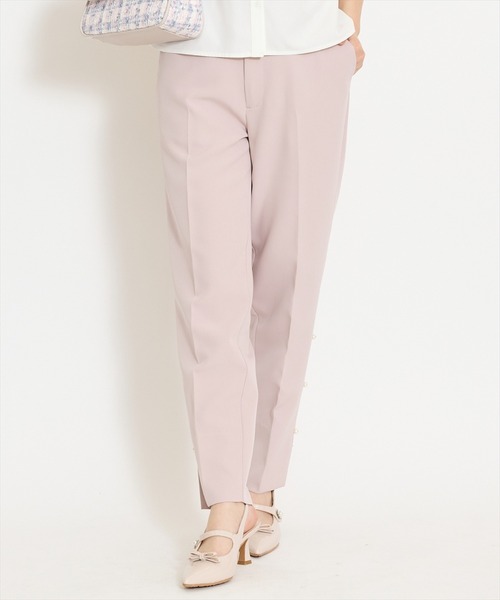 WILLSELECTION（ウィルセレクション）の「パールデザインテーパードパンツ（その他パンツ・レディース・オフホワイト/ピンク/ミント/ブラック・S/M）」の5枚目の写真