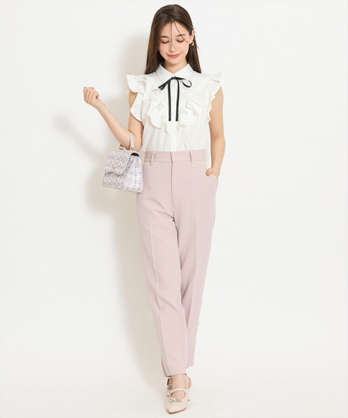 WILLSELECTION（ウィルセレクション）の「パールデザインテーパードパンツ（その他パンツ・レディース・オフホワイト/ピンク/ミント/ブラック・S/M）」の9枚目の写真