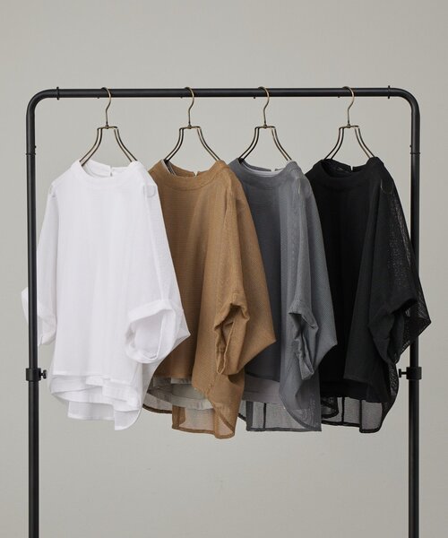 BEARDSLEY（ビアズリー）の「カラミプルオーバー（Tシャツ/カットソー・レディース・ブラック/グレー/キャメル/ホワイト・FREE）」の5枚目の写真