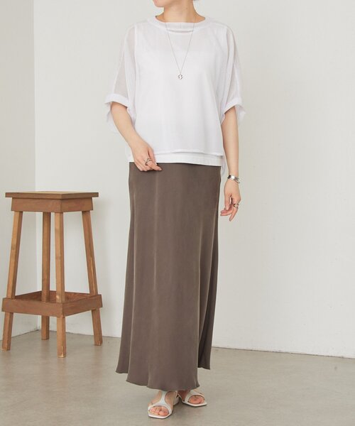 BEARDSLEY（ビアズリー）の「カラミプルオーバー（Tシャツ/カットソー・レディース・ブラック/グレー/キャメル/ホワイト・FREE）」の13枚目の写真