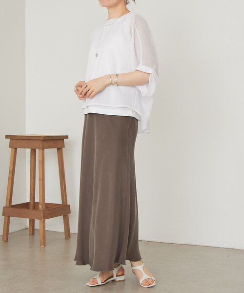 BEARDSLEY（ビアズリー）の「カラミプルオーバー（Tシャツ/カットソー・レディース・ブラック/グレー/キャメル/ホワイト・FREE）」の14枚目の写真