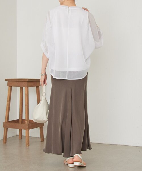 BEARDSLEY（ビアズリー）の「カラミプルオーバー（Tシャツ/カットソー・レディース・ブラック/グレー/キャメル/ホワイト・FREE）」の15枚目の写真