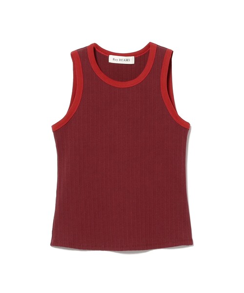 Ray BEAMS(レイビームス)の「リブ リンガー タンクトップ(タンクトップ・レディース・ナチュラル/ワイン/ネイビー・ONE SIZE)」の15枚目の写真