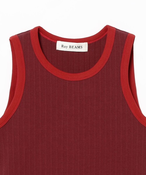 Ray BEAMS(レイビームス)の「リブ リンガー タンクトップ(タンクトップ・レディース・ナチュラル/ワイン/ネイビー・ONE SIZE)」の16枚目の写真
