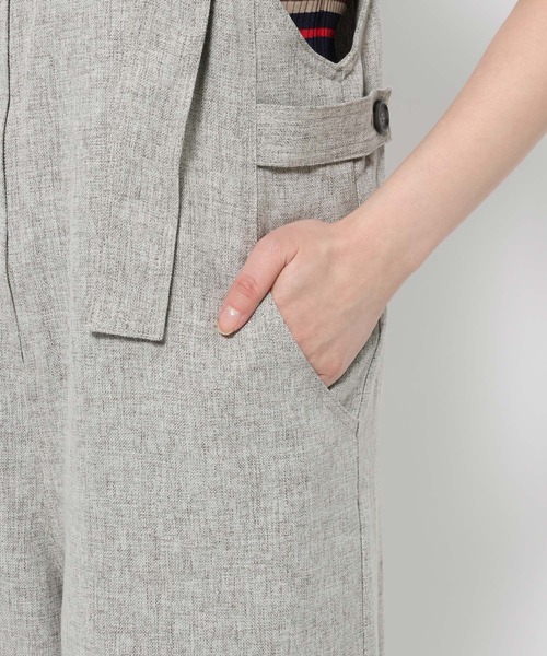 mysty woman（ミスティウーマン）の「リネンライクサロペット 678991（サロペット/オーバーオール・レディース・ブラック/グレー・FREE）」の12枚目の写真